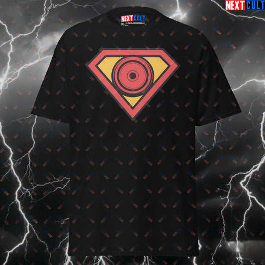 Super Weights Funny Gym T-Shirt – Superman Gym Hero Pump Cover Tee for Lifters & Gymbros – Fitness Meme Workout Top T-shirts Bodybuilding Films Fitness Gym Justice League Powerlifting Pump Cover Superheroes Superman Workout Next Cult Brand