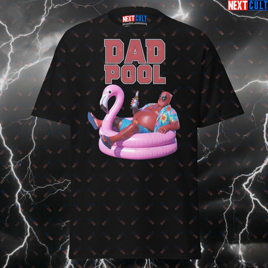 Deadpool Dad Pool Pump Cover Tee for Gym Bros, Lifters & Fitness Meme Lovers - Funny Gym T-Shirt T-shirts Beer Deadpool Father's Day Films Fitness Gym Pump Cover Superheroes Workout Next Cult Brand