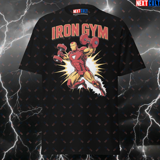 Iron Gym Superhero Pump Cover Tee - Gymbro Meme Workout Top for Bodybuilding & Gains - Funny Gym Shirt for Lifters T-shirts Avengers Bodybuilding Films Fitness Gym Iron Man Pump Cover Superheroes Workout Next Cult Brand