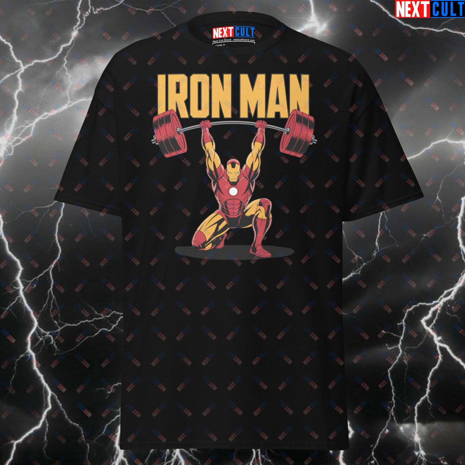 Funny Iron Man Gym Hero T-Shirt – Superhero Comic Book Tee for Lifters, Pump Cover & Meme Workout Top for Gymbros T-shirts Avengers Bodybuilding Films Fitness Gym Iron Man Powerlifting Pump Cover Superheroes Workout Next Cult Brand