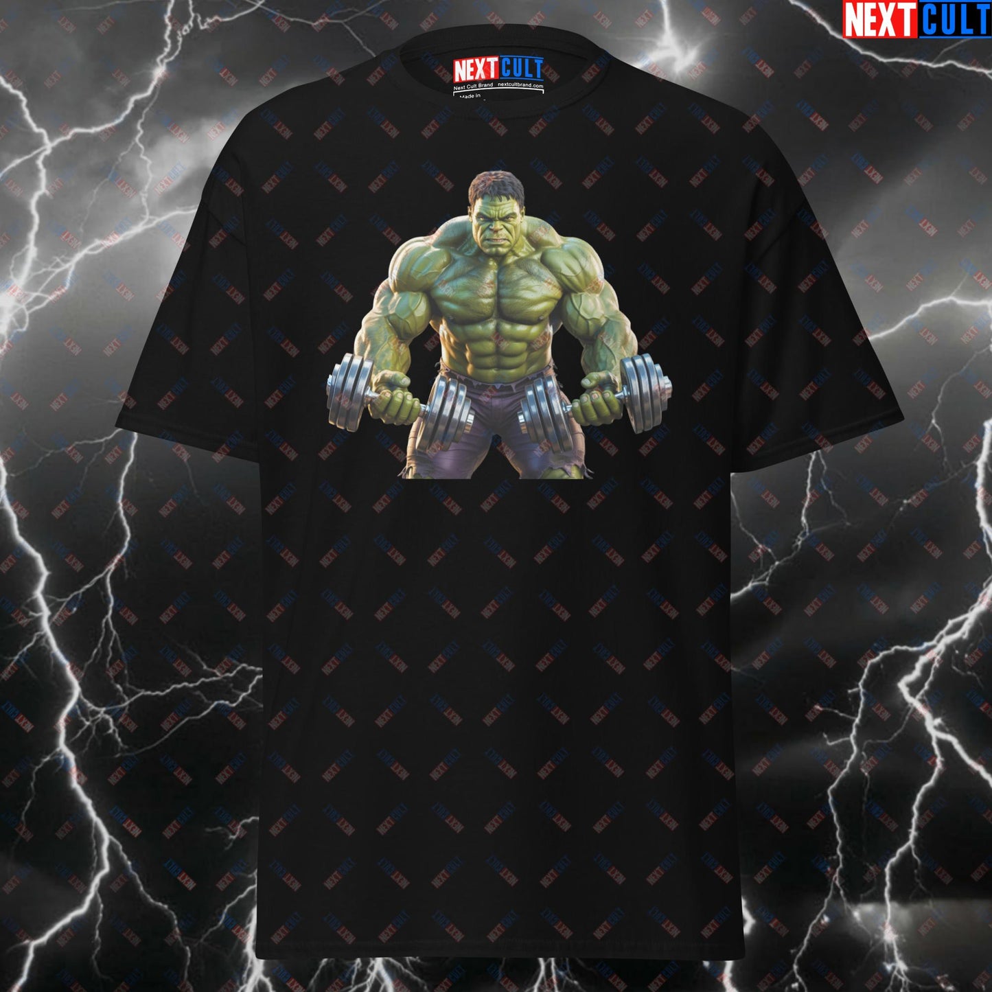 Hulk Smash Gym Tee - Funny Superhero Workout T-Shirt for Lifters - Comic Book Gymbro Pump Cover Top T-shirts Avengers Bodybuilding Films Fitness Gym Hulk Pump Cover Superheroes Workout Next Cult Brand