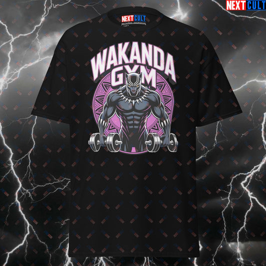 Wakanda Gym Black Panther Pump Cover - Funny Gym Shirt for Lifters, Superhero Workout Tee, Bodybuilding Meme T-Shirt T-shirts Avengers Black Panther Bodybuilding Films Fitness Gym Pump Cover Superheroes Workout Next Cult Brand