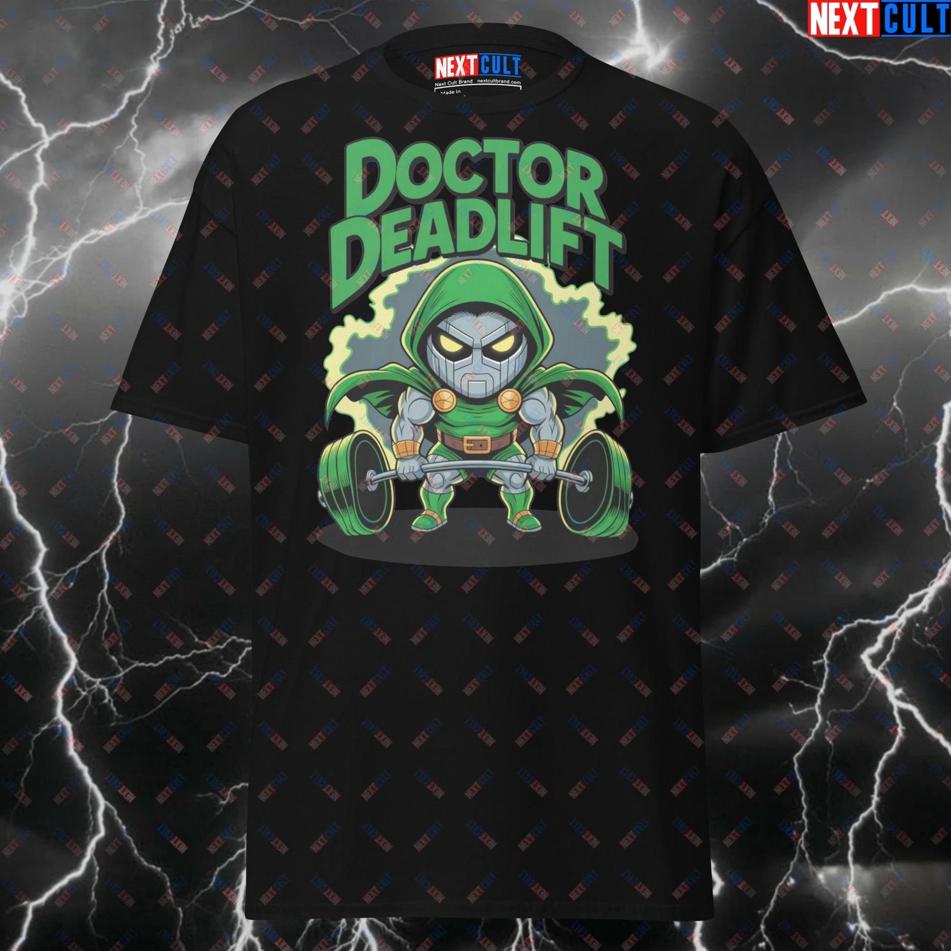 Doctor Deadlift Funny Gym T-Shirt – Superhero Comic Book Meme Tee for Lifters, Gym Villain Pump Cover Workout Top T-shirts Bodybuilding Doctor Doom Films Fitness Gym Leg Day Powerlifting Pump Cover Superheroes Workout Next Cult Brand
