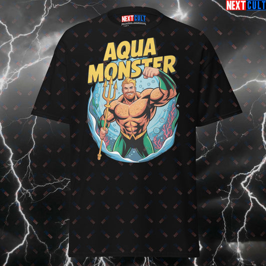 Aqua Monster Gym Hero T-Shirt – Funny Gym Meme Tee for Lifters & Bodybuilding Fans – Comic Book Pump Cover Top T-shirts Aquaman Bodybuilding Films Fitness Gym Justice League Powerlifting Pump Cover Superheroes Workout Next Cult Brand
