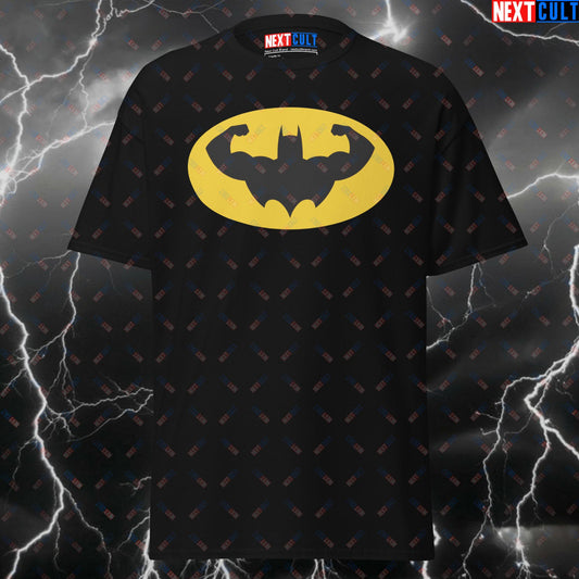 Funny Gym Batman T-Shirt – Swole Batman Pump Cover Tee for Lifters, Gymbros & Fitness Meme Lovers T-shirts Batman Bodybuilding Films Fitness Gym Justice League Powerlifting Pump Cover Superheroes Workout Next Cult Brand