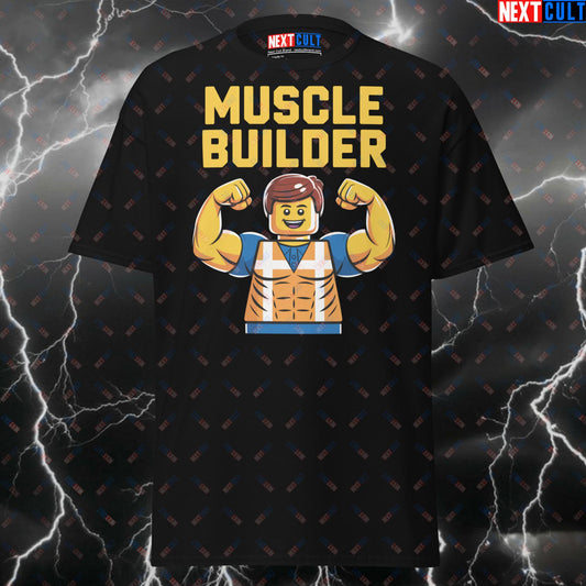 Funny Gym & LEGO Movie T-Shirt - Master Builder Pump Cover for Lifters, Bodybuilding & Gains Gymbro Meme Tee T-shirts Bodybuilding Films Fitness Gym LEGO Pump Cover Workout Next Cult Brand