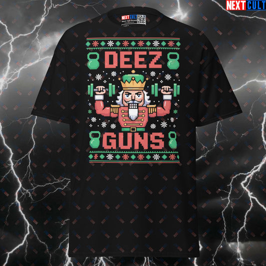 Deez Guns Nutcracker Funny Gym Shirt - Christmas Bodybuilding Meme Tee Pump Cover for Lifters T-shirts Bodybuilding Christmas Fitness Gym Pump Cover Workout Next Cult Brand