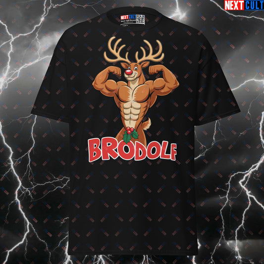 Brodolf The Red Nosed Gainsdeer Funny Gym Shirt - Christmas Pump Cover For Lifters & Gymbros T-shirts Bodybuilding Christmas Fitness Gym Pump Cover Workout Next Cult Brand