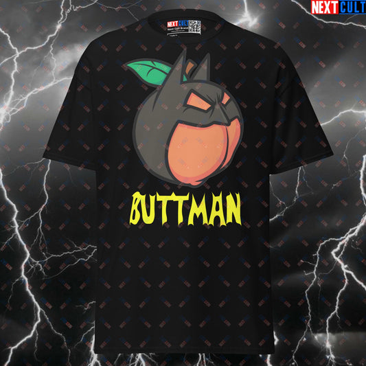 Buttman Funny Gym Shirt - Booty & Gains Batman Meme Tee for Lifters & Gymbros Pump Cover Top T-shirts Batman Bodybuilding Films Fitness Gym Leg Day Pump Cover Superheroes Workout Next Cult Brand
