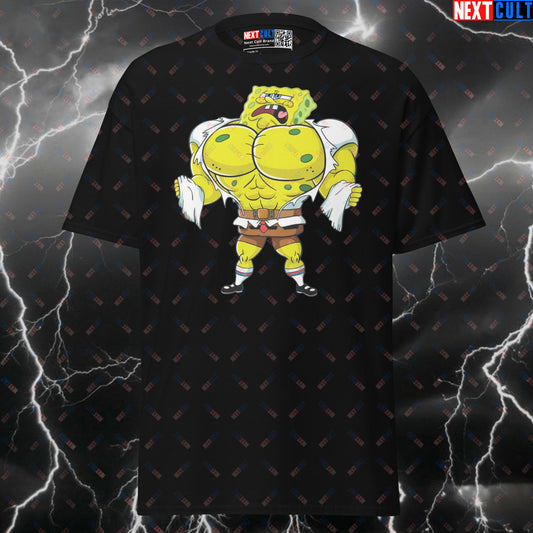 SwoleBob StrongPants Funny Gym Shirt - SpongeBob Bodybuilding Meme Tee for Lifters & Pump Cover T-shirts Bodybuilding Fitness Gym Pump Cover SpongeBob TV Workout Next Cult Brand