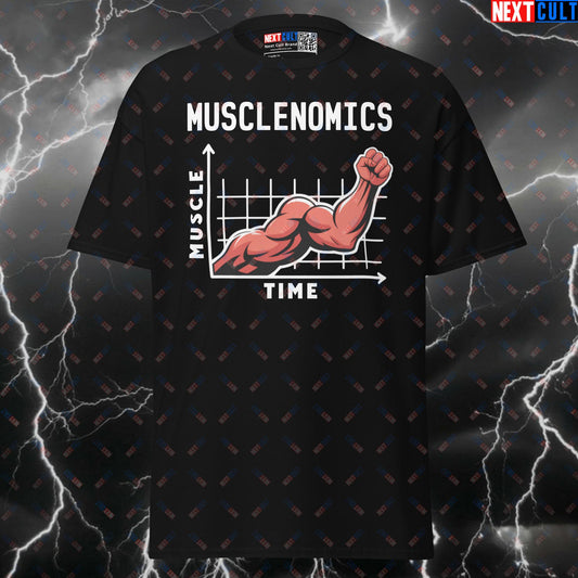 Musclenomics Muscle Graph Tee: The Ultimate Funny Gym Meme Shirt & Pump Cover for Lifters Next Cult Brand
