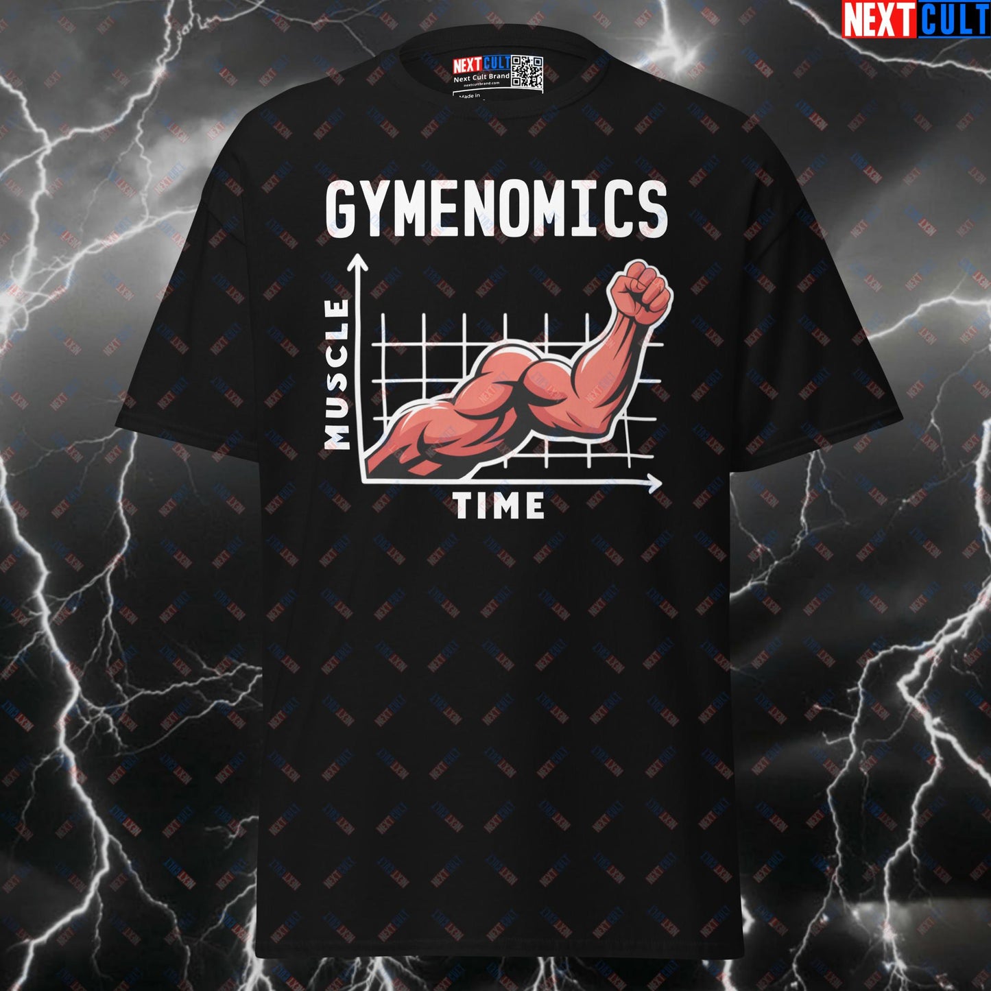 Gymenomics Funny Gym T-Shirt | Bro Science Muscle Graph Tee | Gym Meme Pump Cover Top T-shirts Bodybuilding Fitness Gym Pump Cover Workout Next Cult Brand