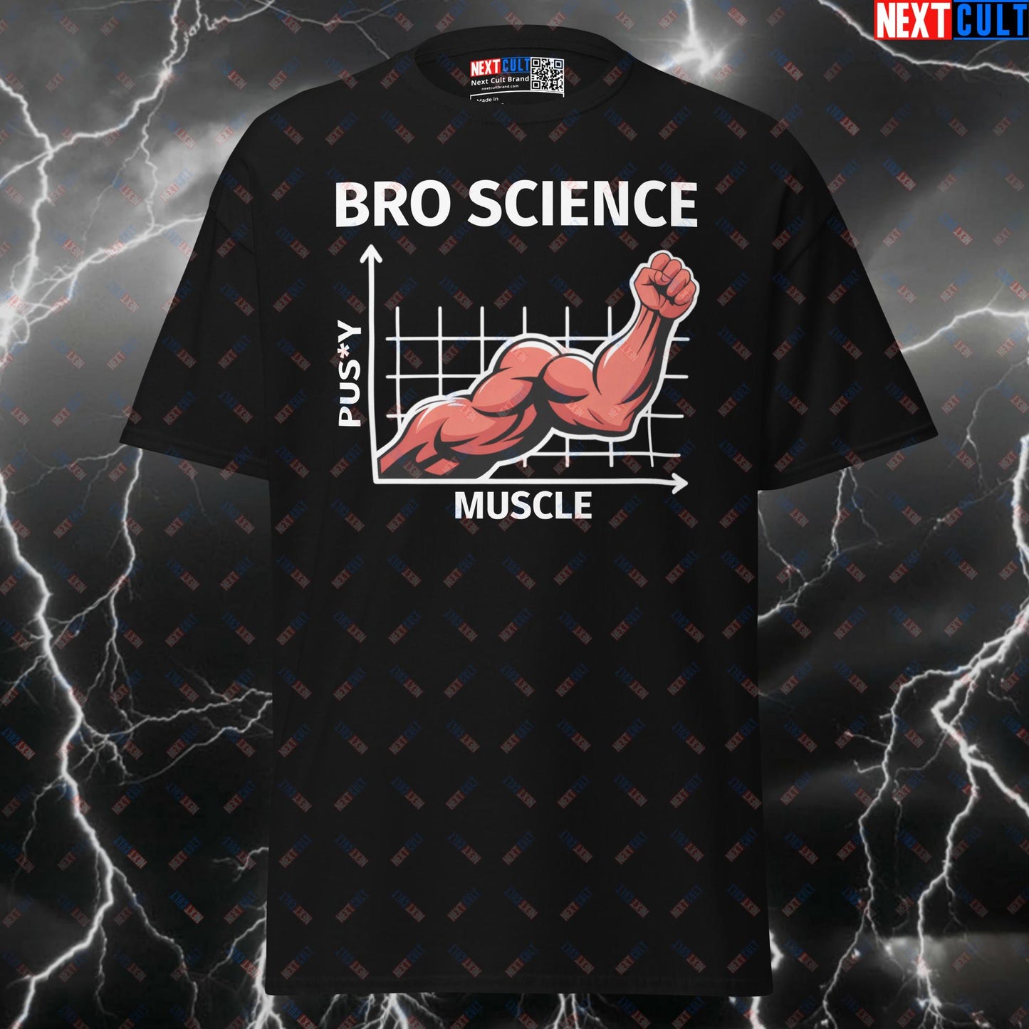 Bro Science Graph Funny Gym Shirt - Essential Lifters Pump Cover Tee for Maximum Gym Rizz & Gains Next Cult Brand