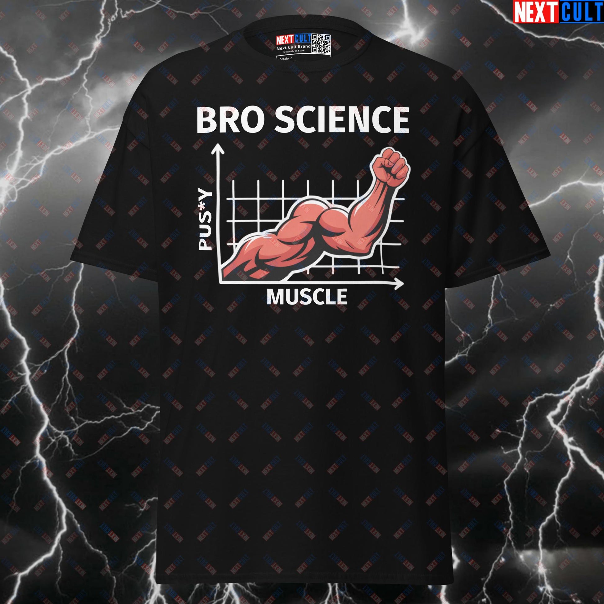 Bro Science Graph Funny Gym Shirt - Essential Lifters Pump Cover Tee for Maximum Gym Rizz & Gains Next Cult Brand