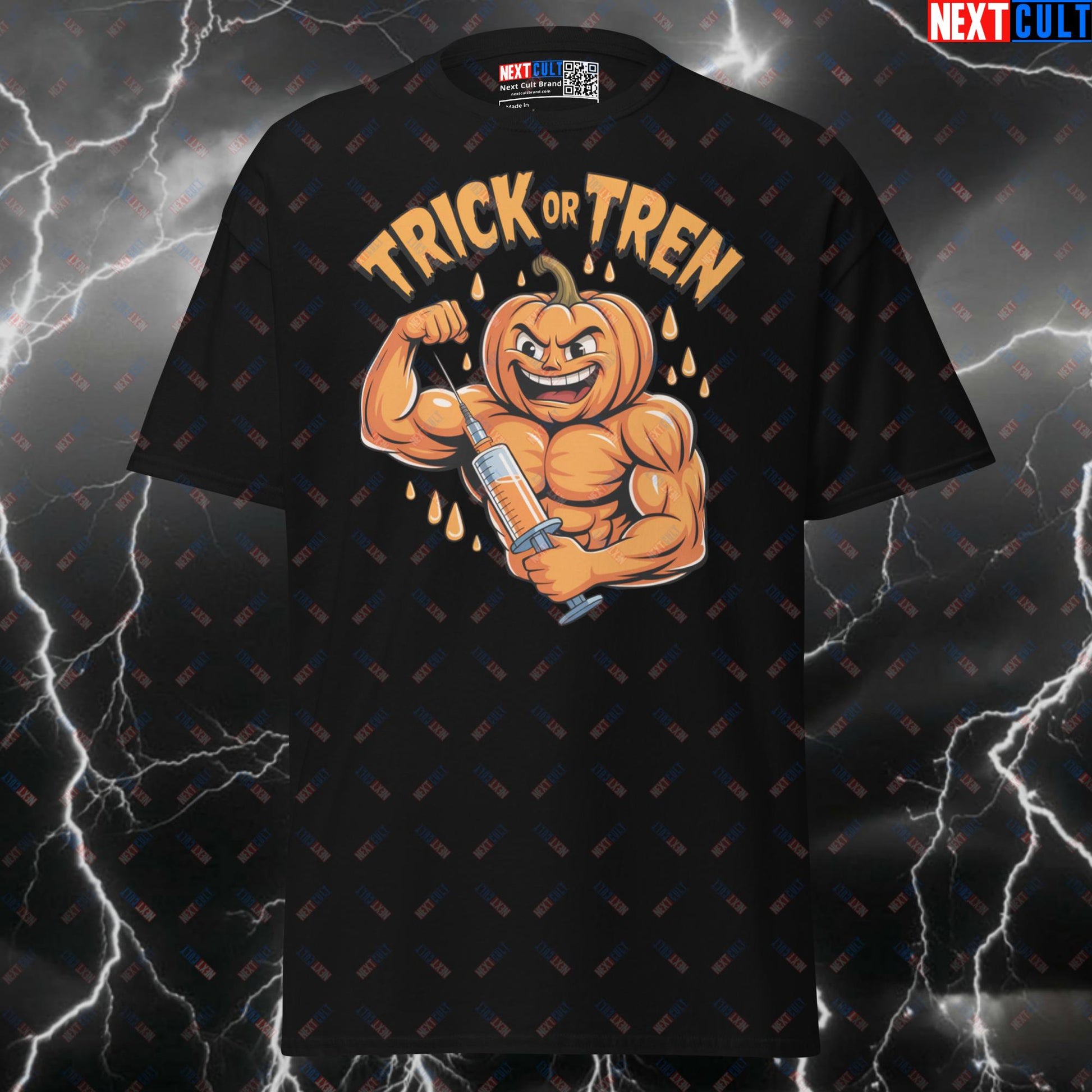 Not Natty Halloween Gym T-Shirt | Funny Trick or Tren Pumpkin Lifters Pump Cover Tee Next Cult Brand