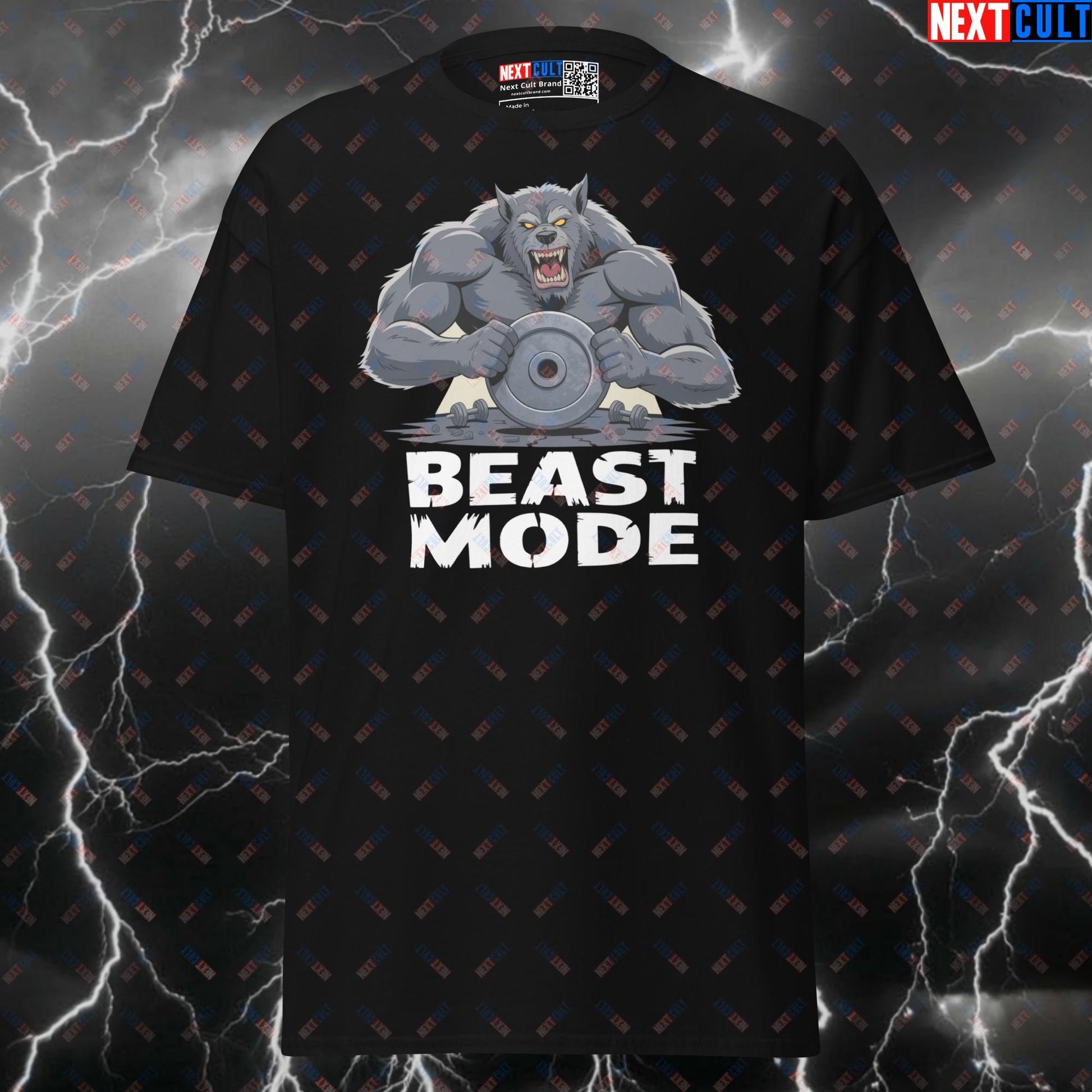 Beast Mode Werewolf Funny Gym Shirt - Halloween Workout Pump Cover Tee for Lifters T-shirts Bodybuilding Fitness Gym Halloween Powerlifting Pump Cover Workout Next Cult Brand