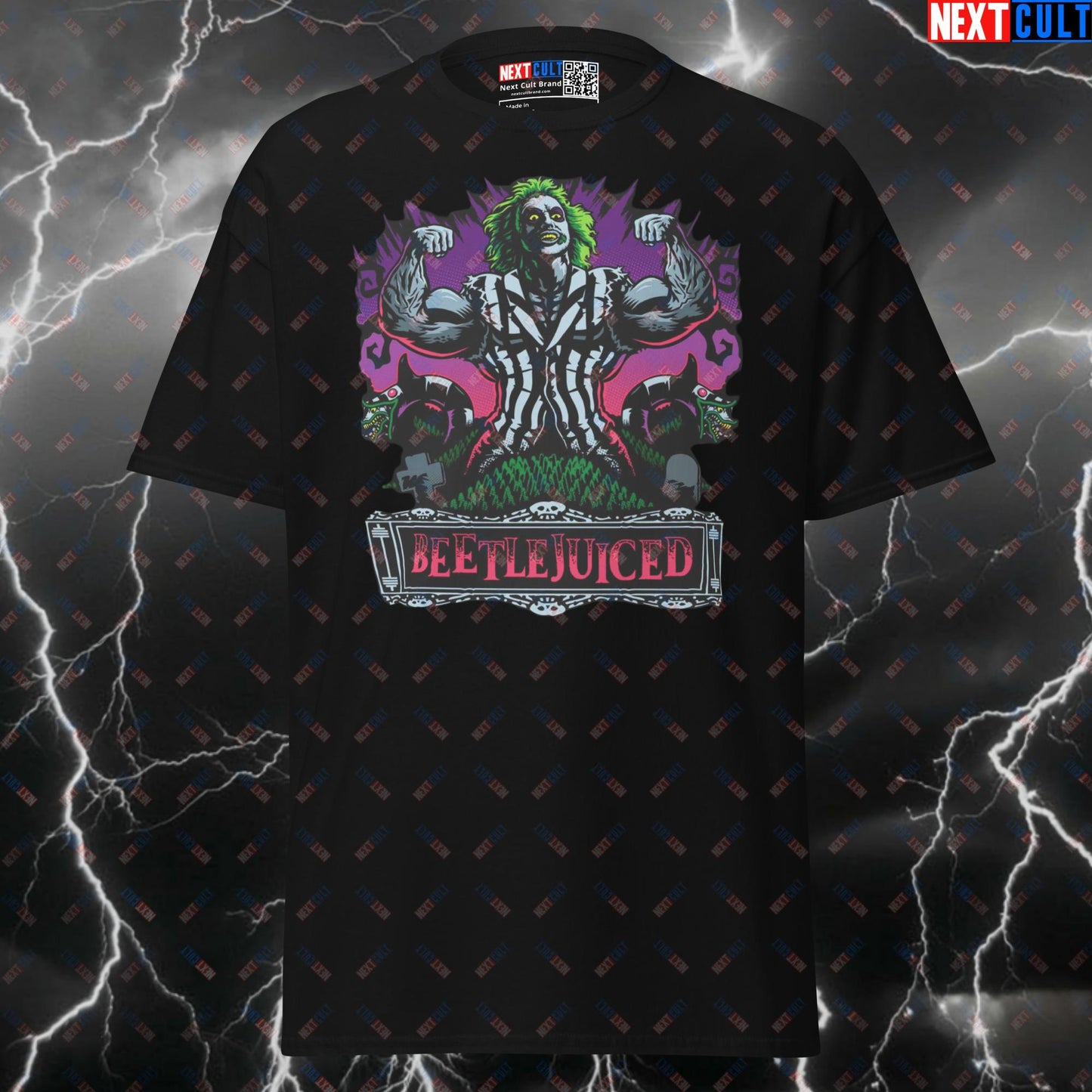 Beetlejuiced Gym Meme Tee - Funny Horror Movie Workout Shirt & Pump Cover for Lifters T-shirts Bodybuilding Films Fitness Gym Halloween Pump Cover Steroids Workout Next Cult Brand