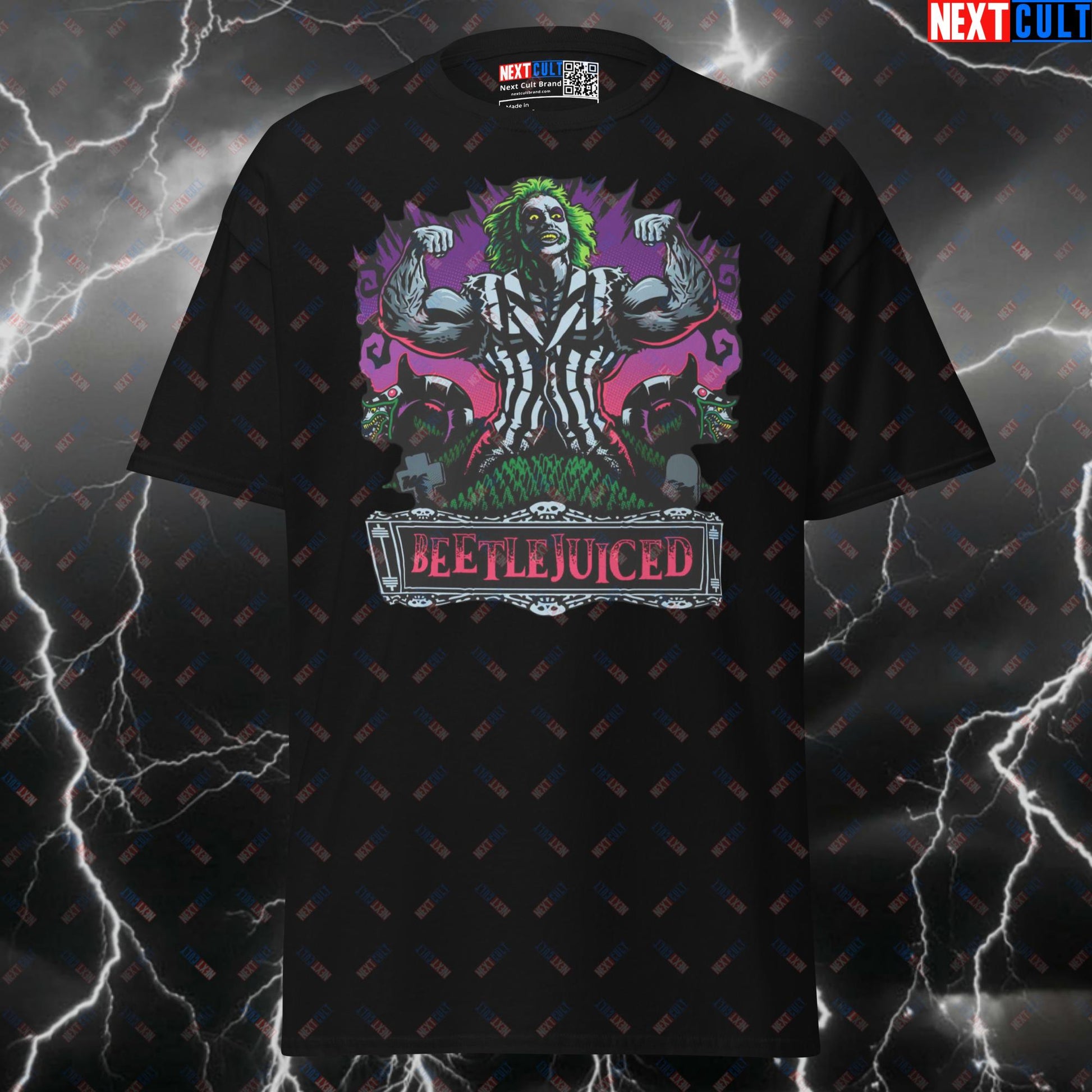 Beetlejuiced Gym Meme Tee - Funny Horror Movie Workout Shirt & Pump Cover for Lifters T-shirts Bodybuilding Films Fitness Gym Halloween Pump Cover Steroids Workout Next Cult Brand
