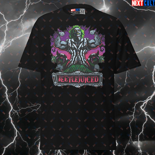 Beetlejuiced Gym Meme Tee - Funny Horror Movie Workout Shirt & Pump Cover for Lifters T-shirts Bodybuilding Films Fitness Gym Halloween Pump Cover Steroids Workout Next Cult Brand