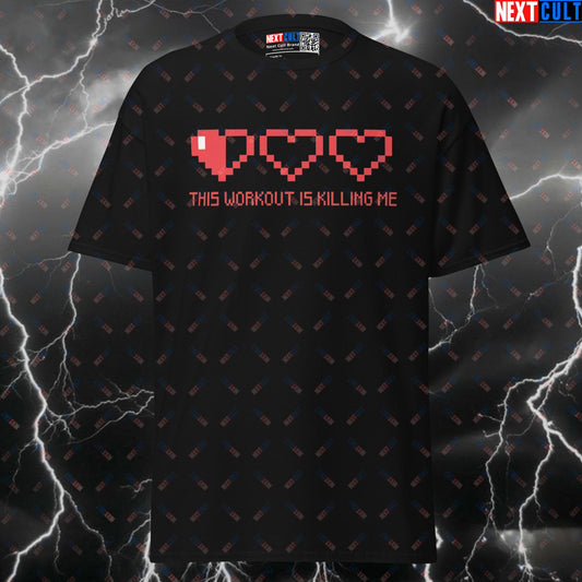 This Workout Is Killing Me Funny Gym Shirt - Video Games & Fitness Meme Tee for Lifters T-shirts Fitness Gym Pump Cover Video Games Workout Next Cult Brand