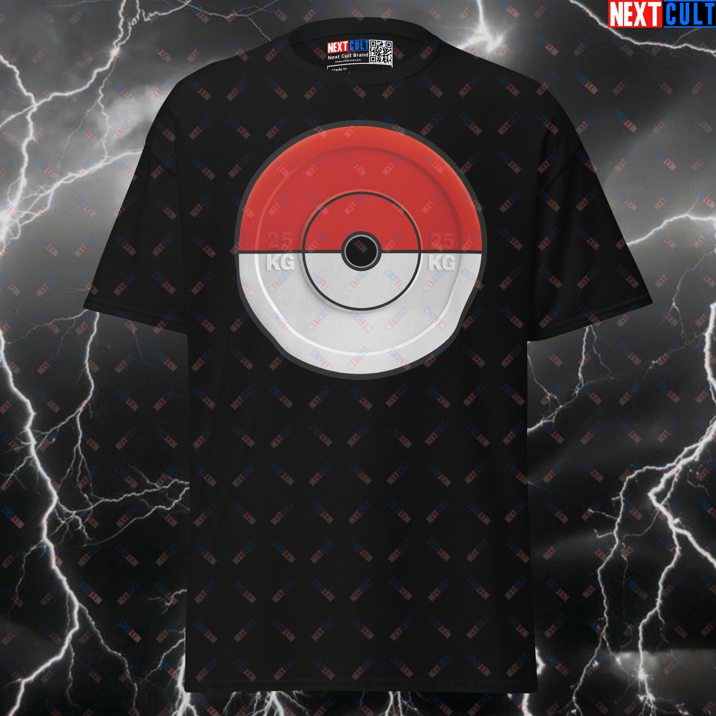 Gotta Lift 'Em All Funny Gym Shirt - Pokemon Weights Meme Tee for Gymbros & Pump Cover T-shirts Anime Bodybuilding Fitness Gym Pokemon Powerlifting Pump Cover TV Video Games Workout Next Cult Brand