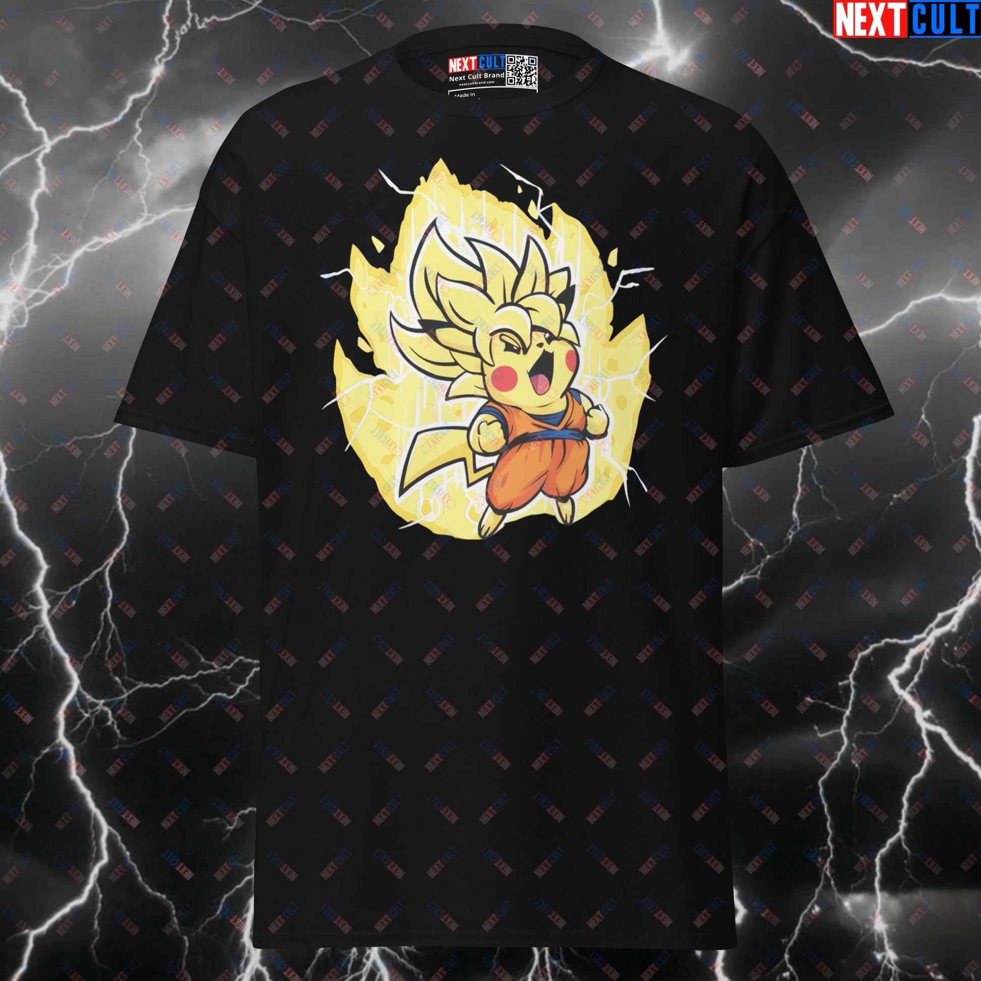 Super Saiyan Pikachu Gym Shirt - Funny Pokemon Workout Tee for Bodybuilding & Powerlifting Gains T-shirts Anime Bodybuilding Dragon Ball Z Fitness Gym Pokemon Pump Cover TV Video Games Workout Next Cult Brand