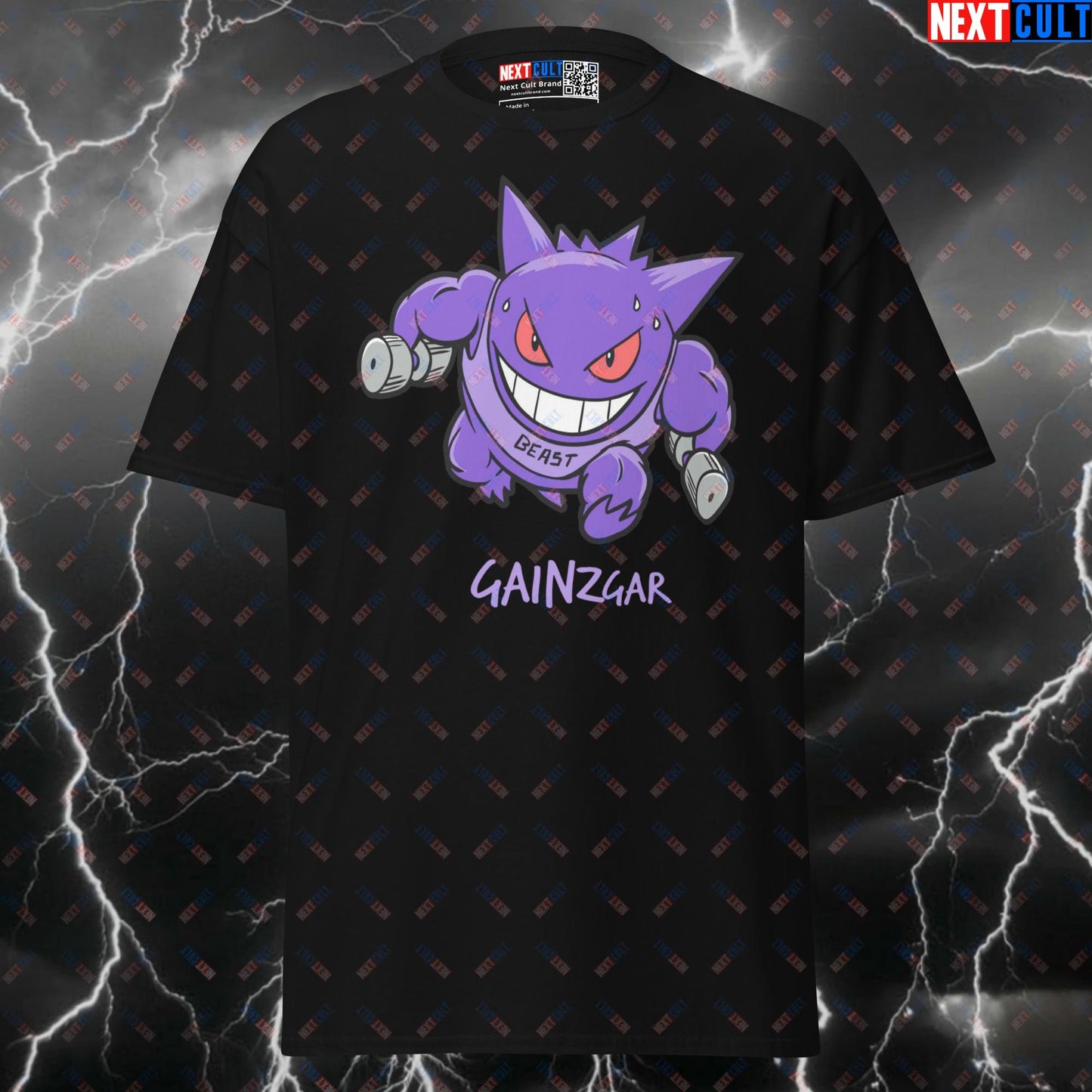 Gainzgar Funny Gym Shirt | Pokemon Pump Cover Tee for Lifters & Anime Fans T-shirts Anime Bodybuilding Fitness Gym Pokemon Pump Cover TV Video Games Workout Next Cult Brand