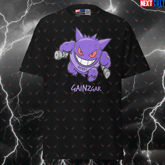 Gainzgar Funny Gym Shirt | Pokemon Pump Cover Tee for Lifters & Anime Fans T-shirts Anime Bodybuilding Fitness Gym Pokemon Pump Cover TV Video Games Workout Next Cult Brand
