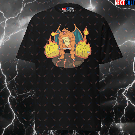 Liftizard Funny Gym T-Shirt | Pokemon Pump Cover Tee for Gains | Video Games Meme Top Next Cult Brand