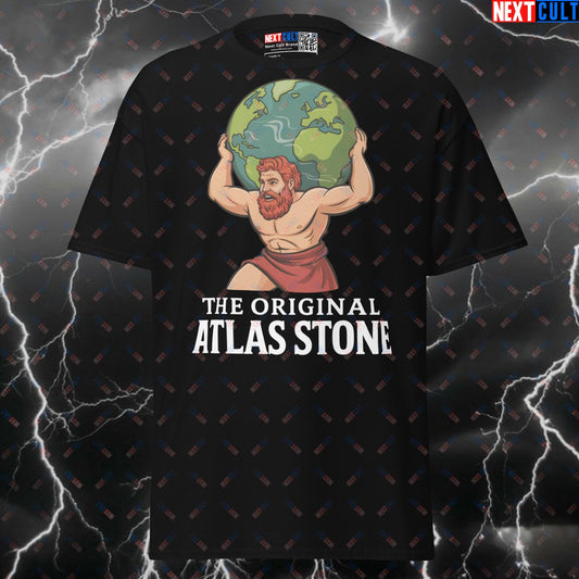 The Original Atlas Stone Funny Gym Shirt - Greek Mythology Workout Pump Cover Tee T-shirts Ancient Greece Fitness Gym Pump Cover Strongman Workout Next Cult Brand