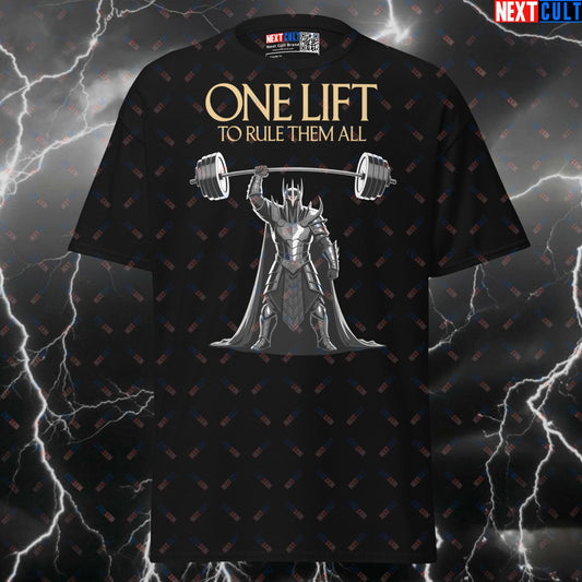 One Lift To Rule Them All Funny Gym Shirt - Lord of the Rings Workout Tee & Pump Cover for Lifters T-shirts Bodybuilding Films Fitness Gym Lord of the Rings Powerlifting Pump Cover Workout Next Cult Brand