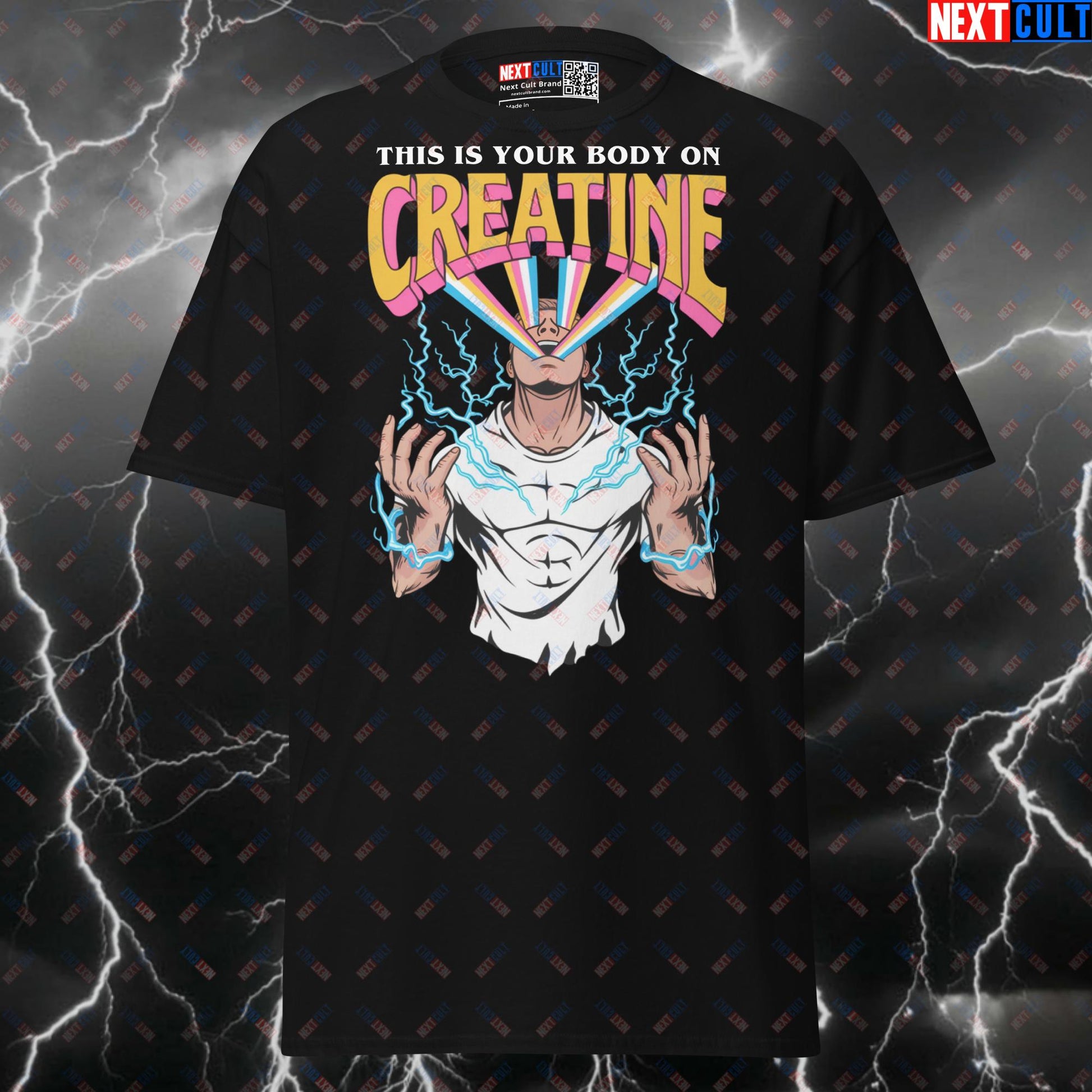 This Is Your Body On Creatine Funny Gym Shirt - Gym Superpower Workout Pump Cover Tee T-shirts Bodybuilding Fitness Gym Pump Cover Workout Next Cult Brand
