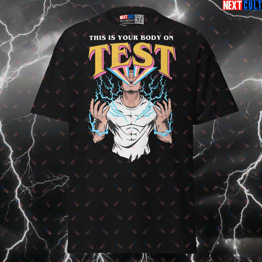 This Is Your Body On Test Gym T-Shirt - Funny Testosterone Tee & Pump Cover for Lifters T-shirts Bodybuilding Fitness Gym Pump Cover Steroids Workout Next Cult Brand