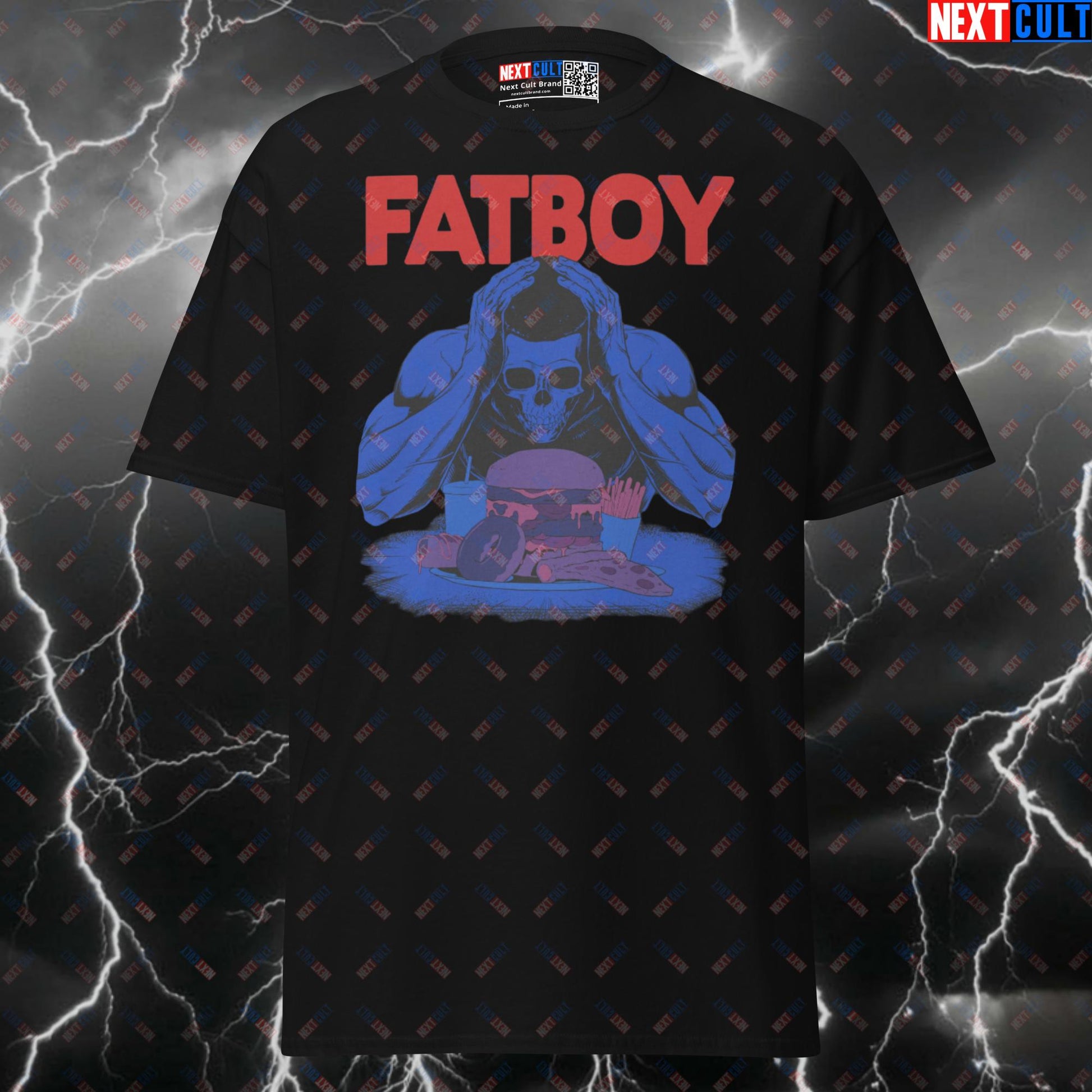 Fatboy bulking funny gym meme t-shirt for lifters gym bros and fast food pump cover outfits