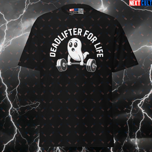 Deadlifter For Life Funny Gym Shirt - Halloween Ghost Design Pump Cover Tee Next Cult Brand