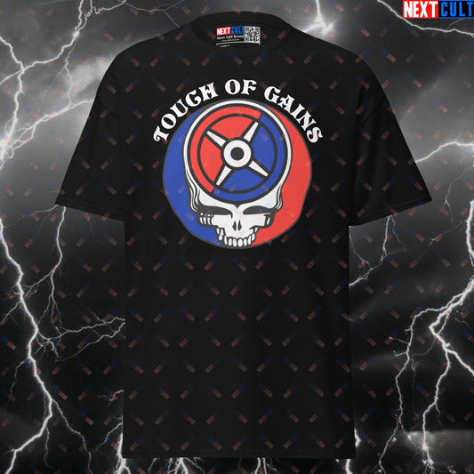 Funny Gym T Shirt: Grateful Weights Rock Music Pump Cover for Gymbros & Lifters | Touch Of Gains T-shirts Bodybuilding Fitness Grateful Dead Gym Powerlifting Pump Cover Rock Music Workout Next Cult Brand