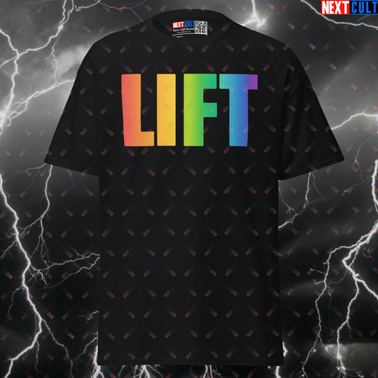 Lift The Rainbow Funny Gym Shirt - Pride LGBTQ+ Fitness Meme Tee & Pump Cover Next Cult Brand
