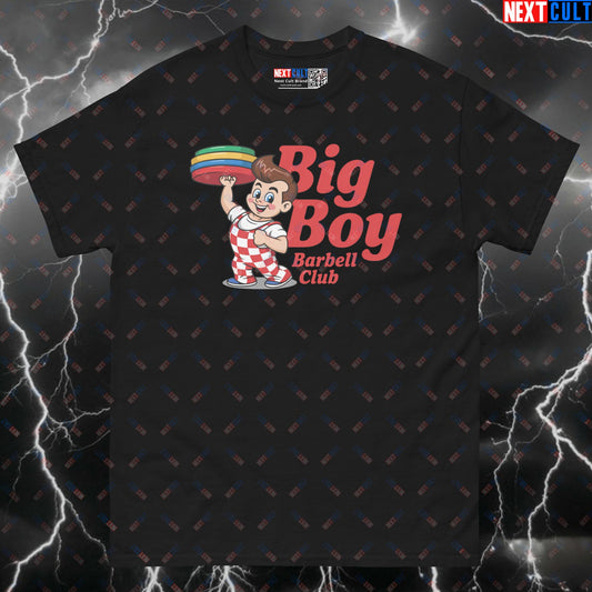 Big Boy Barbell Club Funny Gym Shirt | Powerlifting Meme Tee & Essential Pump Cover Top T-shirts Bodybuilding Fast Food Fitness Gym Powerlifting Pump Cover Workout Next Cult Brand
