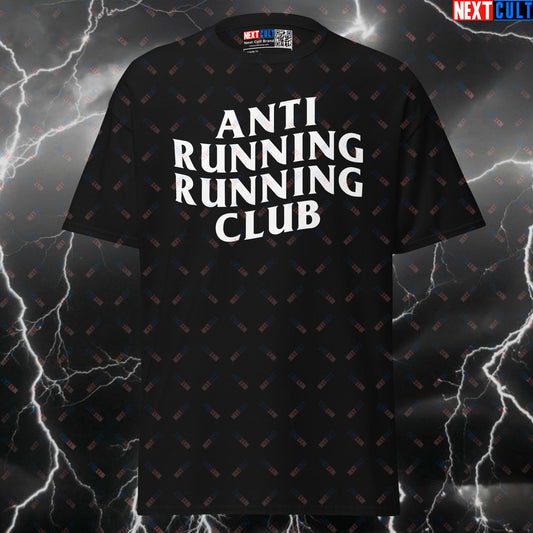 Anti Running Running Club Funny Gym Shirt - Meme Fitness Tee & Workout Pump Cover Top T-shirts Cardio Fitness Gym Pump Cover Workout Next Cult Brand