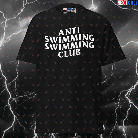 Anti Swimming Club Funny Gym Shirt | Meme Fitness Tee for Lifters & Bodybuilding Pump Cover Top T-shirts Cardio Fitness Gym Pump Cover Swimming Workout Next Cult Brand