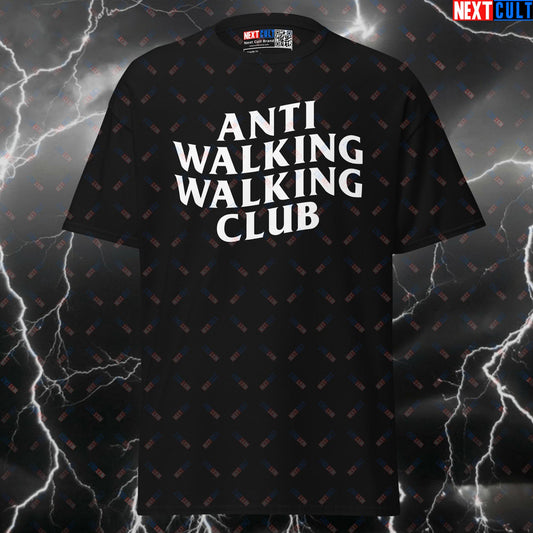 Anti Walking Walking Club Funny Gym Shirt | Gymbro Meme Graphic Tee for Lifting & Cardio Gains T-shirts Cardio Fitness Gym Pump Cover Workout Next Cult Brand