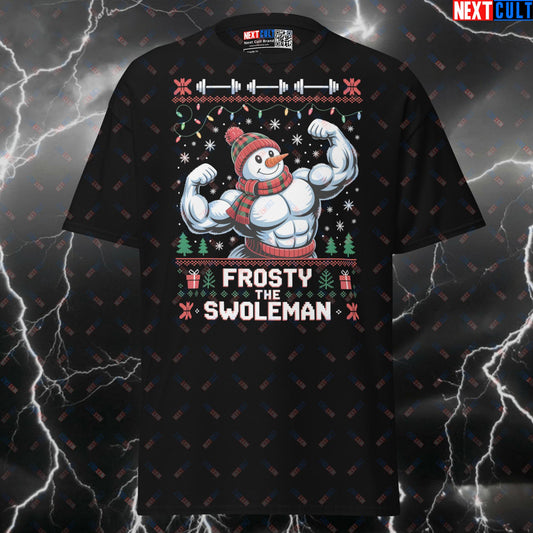 Frosty The Swoleman Funny Gym Shirt - Christmas Bodybuilding Meme Tee & Festive Pump Cover T-shirts Bodybuilding Christmas Fitness Gym Pump Cover Workout Next Cult Brand