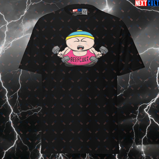 Beefcake South Park Gym Shirt - Funny Cartman Bodybuilding Meme Tee for Lifters & Gymbros Pump Cover Top T-shirts Bodybuilding Fitness Gym Pump Cover South Park TV Workout Next Cult Brand