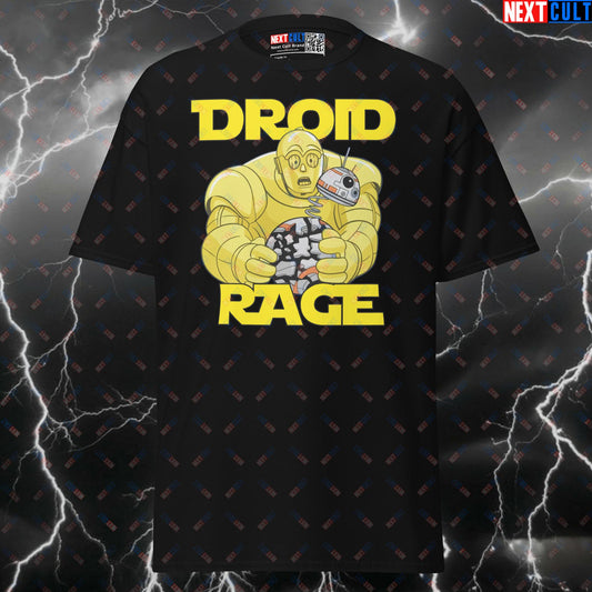 Droid Rage Funny Gym T-Shirt: Not Natty Swole Wars Pump Cover & Graphic Tee for Lifters T-shirts Bodybuilding Films Fitness Gym Pump Cover Star Wars Steroids Workout Next Cult Brand