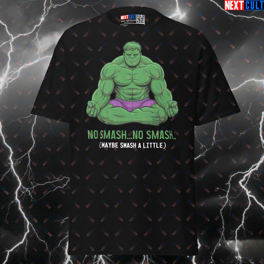 No Smash... No Smash... Maybe A Little Smash Hulk Graphic Tee - Funny Gym Pump Cover Shirt For Lifters T-shirts Avengers Films Fitness Gym Hulk Pump Cover Superheroes Workout Yoga Next Cult Brand