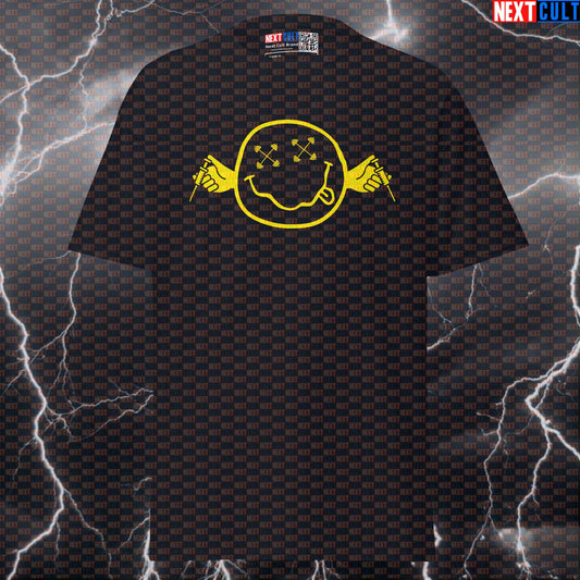 Smells Like Tren Spirit Funny Gym Shirt | Not Natty Nirvana Graphic Tee for Lifters & Gymbros T-shirts Bodybuilding Fitness Gym Nirvana Powerlifting Pump Cover Rock Music Steroids Workout Next Cult Brand