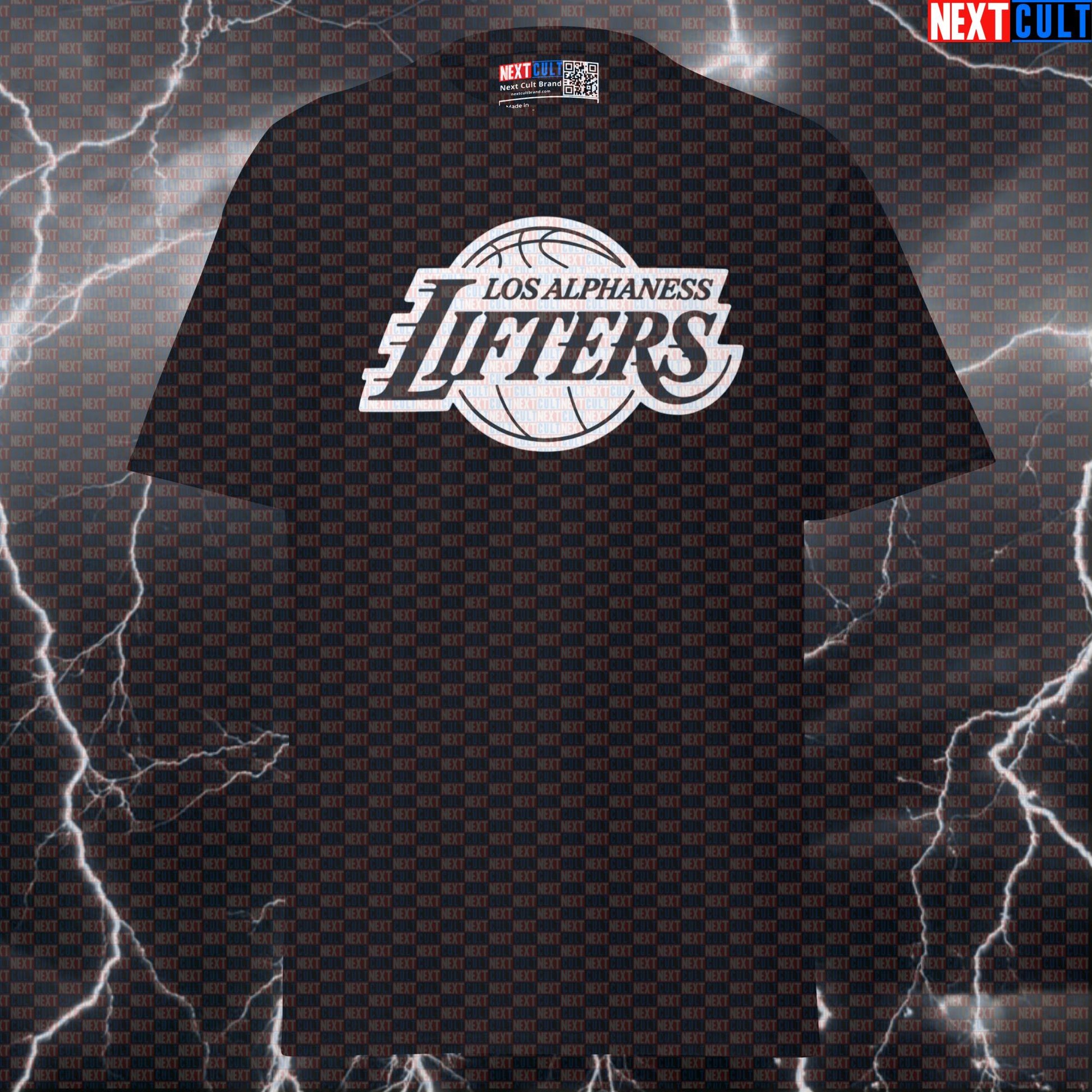 Los Alphaness Lifters Pump Cover: Alpha Gymbro Lakers Funny Graphic Tee for Maximum Gains T-shirts Bodybuilding Fitness Gym Powerlifting Pump Cover Workout Next Cult Brand