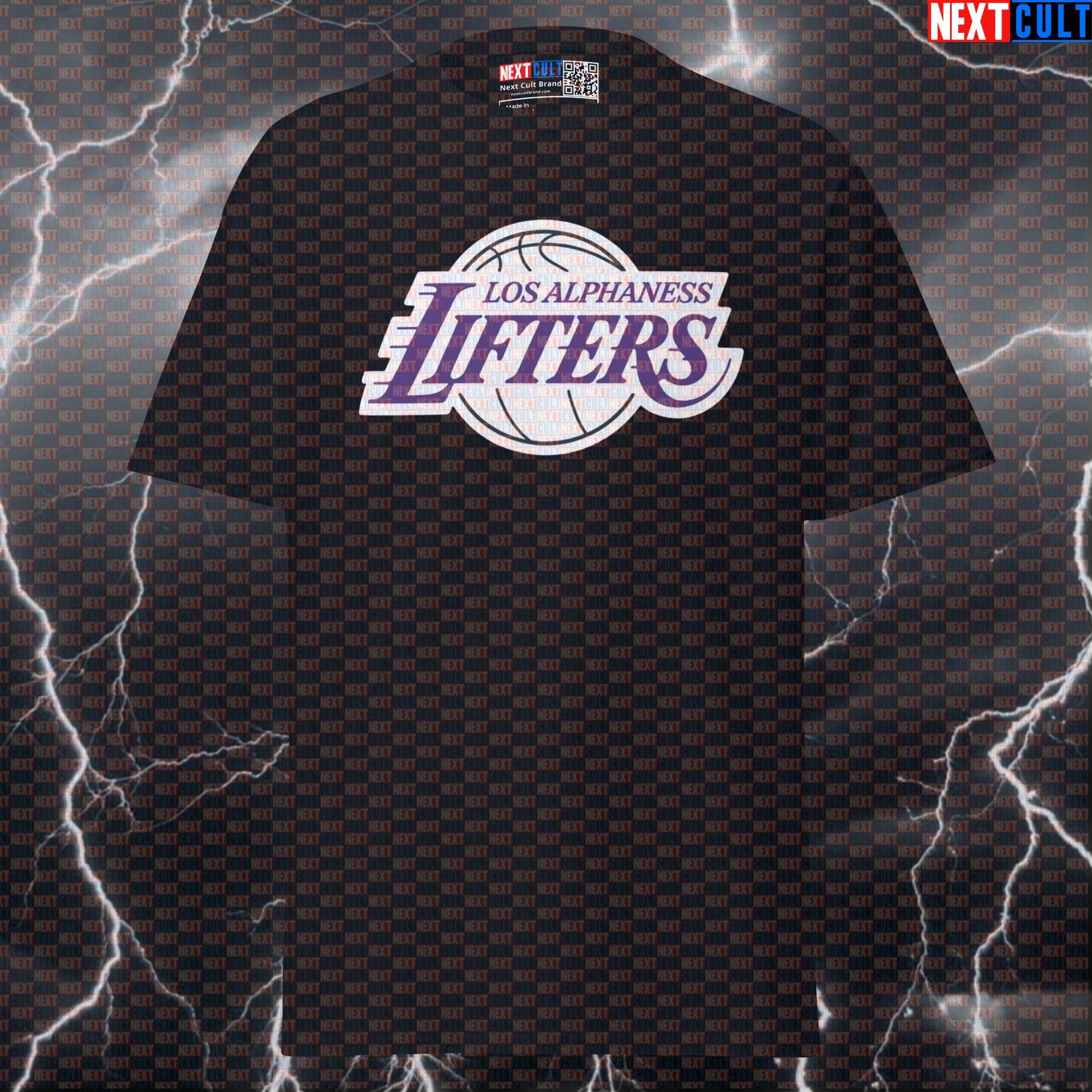 Los Alphaness Lifters Pump Cover Tee - Funny Gym Meme Shirt for Alpha Bros & Lakers Fans T-shirts Bodybuilding Fitness Gym Powerlifting Pump Cover Workout Next Cult Brand