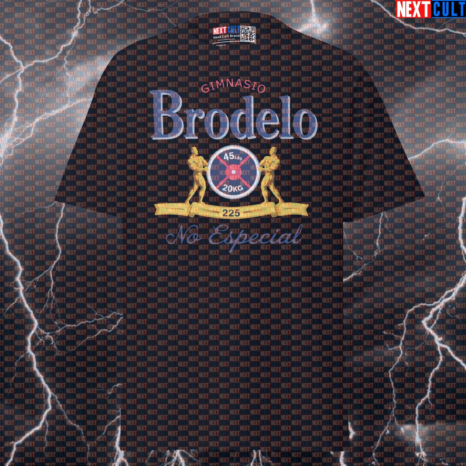 Brodelo Funny Gym Shirt - Gymbro Beer & Gains Meme Graphic Tee Pump Cover Top T-shirts Beer Bodybuilding Fitness Gym Powerlifting Pump Cover Workout Next Cult Brand