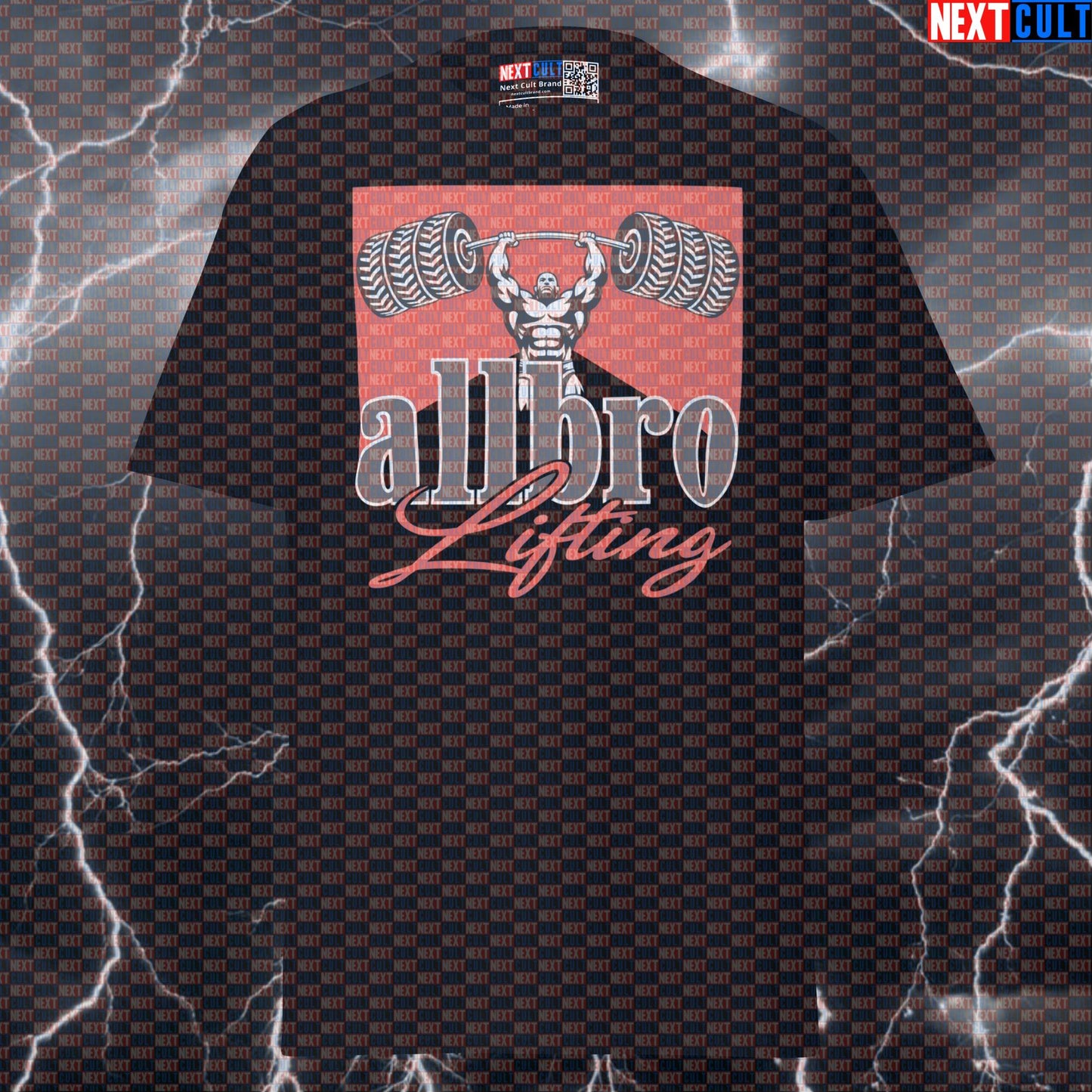 Allbro Lifting Gym Meme Graphic Tee - Funny Smoking Gains Pump Cover T Shirt for Lifters T-shirts Bodybuilding Fitness Gym Powerlifting Pump Cover Workout Next Cult Brand